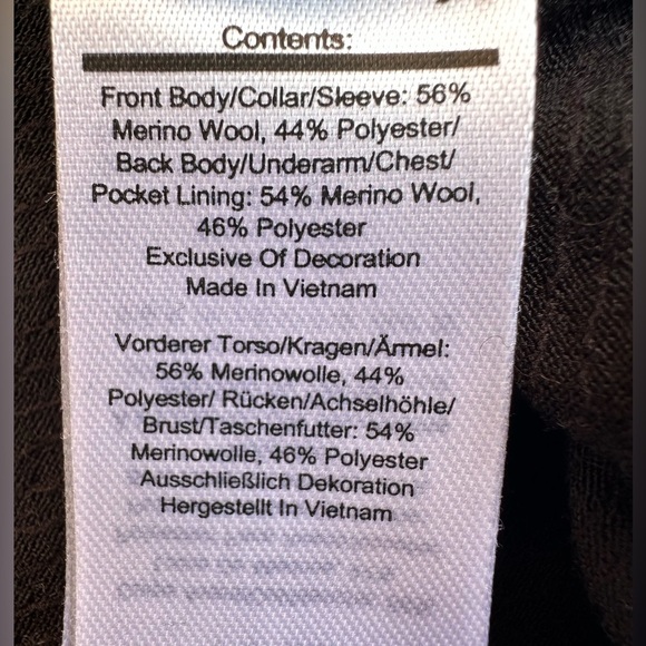 Men’s Smartwool Merino Sport 150 Crewneck Shirt | Size M | 3/4 Sleeve Black Grey - Picture 6 of 10